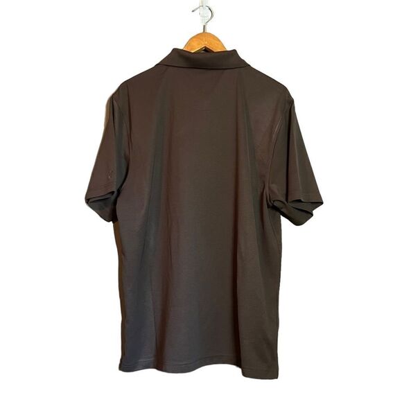 Cubavera brown 1/4 button short sleeve polo shirt - Picture 7 of 9